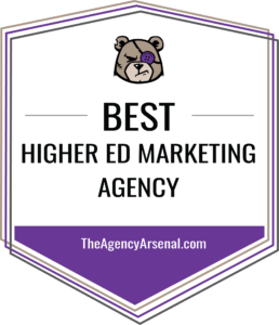 Best Higher Education Marketing Agency Badge