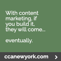 Content marketing mistake: unrealistic expectations. With content marketing, if you build it, they will come. Eventually.